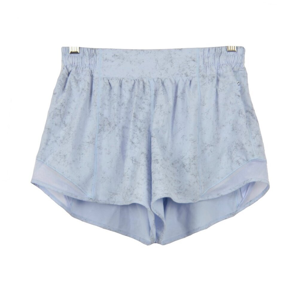 lululemon Hotty Hot Low-Rise Short 4" Size 6 in Gravel Dust Pastel Blue Multi